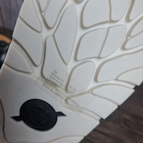 Born Freesia Leather Braid Elevated Women's Sz 7 M Sandals Black (VGC) - Picture 8 of 8